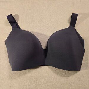 Le Mystere 36F 36DDD Gray Grey Blue Bra GUC Smooth Shape 360 Pretty T Shirt